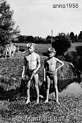 the author righthandside and his brother anno 1958 - snor... by Manfred Bail 